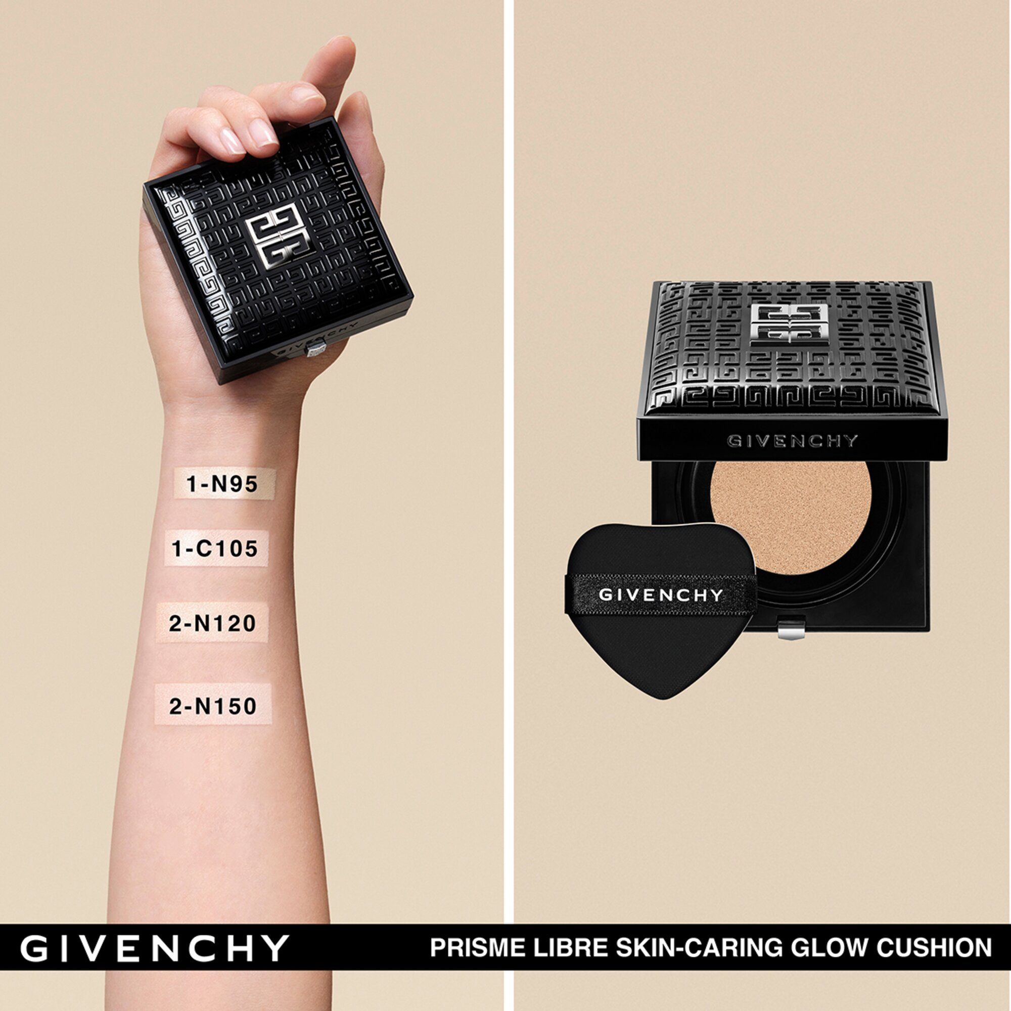 Ухаживающий тональный кушон для лица Prisme Libre Skin-Caring Glow Cushion SPF45/PA+++