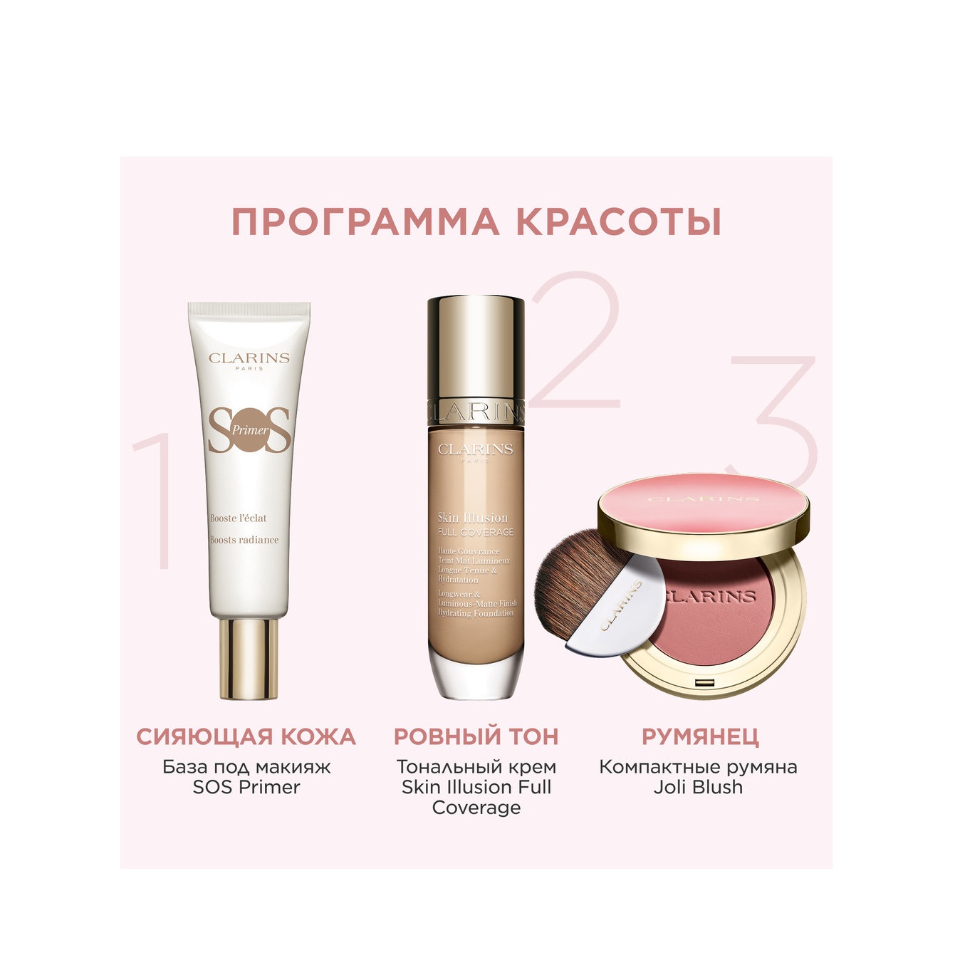 Румяна для лица компактные Joli Blush