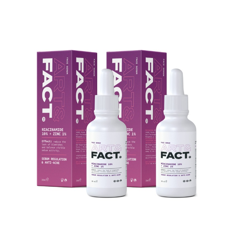 Набор Сыворотка для лица с цинком и ниацинамидом Niacinamide 10% + Zinc 1%