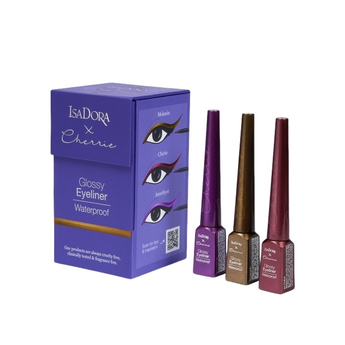 Набор из 3-х водостойких подводок для глаз Cherrie Glossy купить в VISAGEHALL