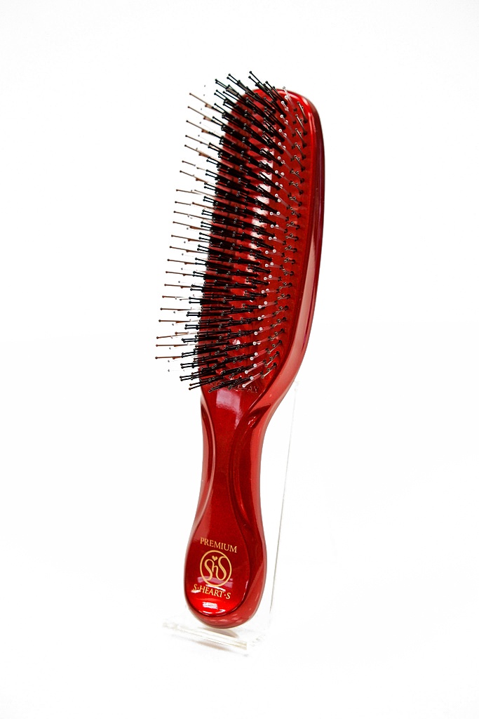 Набор: Щетка для волос массажная Scalp Brush Long красная + Чехол  купить в VISAGEHALL