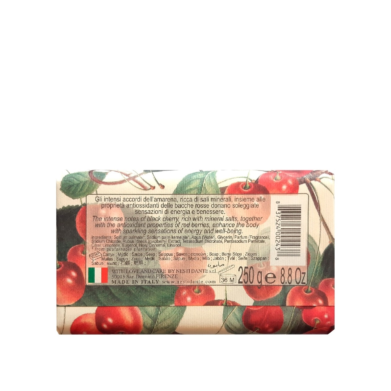 Мыло Черешня и Красные ягоды Il Frutteto купить в VISAGEHALL