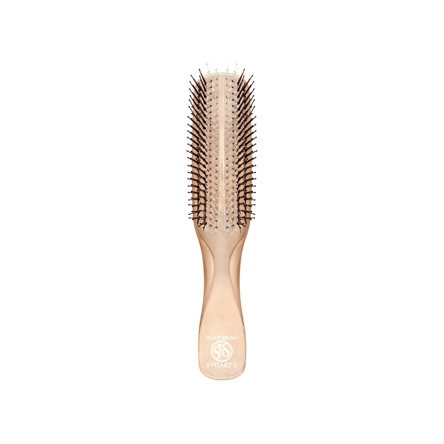 Расческа для волос массажная Scalp Brush + Long Розовое Золото