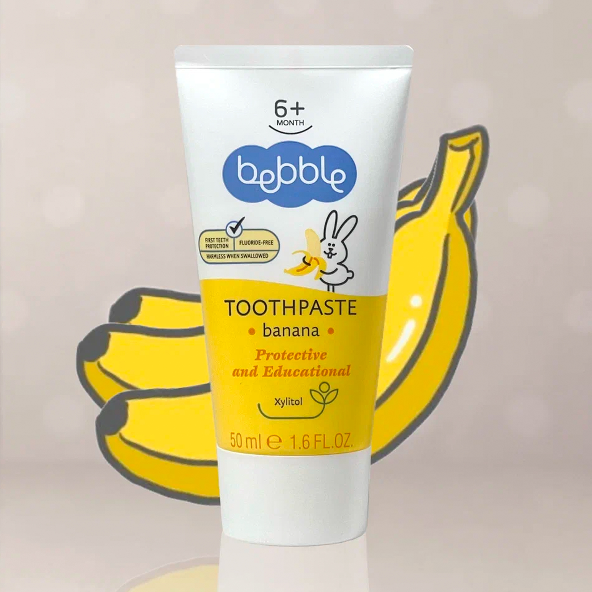 Зубная паста детская с ароматом Банана 6месяцев+  купить в VISAGEHALL
