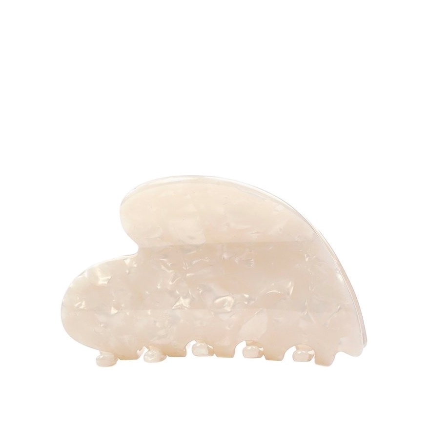 Краб для волос Белое сердце