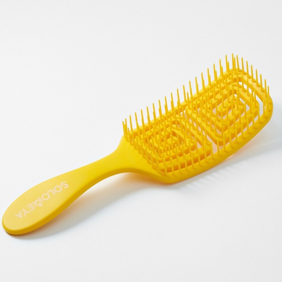 Расческа для сухих и влажных волос Wet Detangler Brush Rectangular Mango купить в VISAGEHALL
