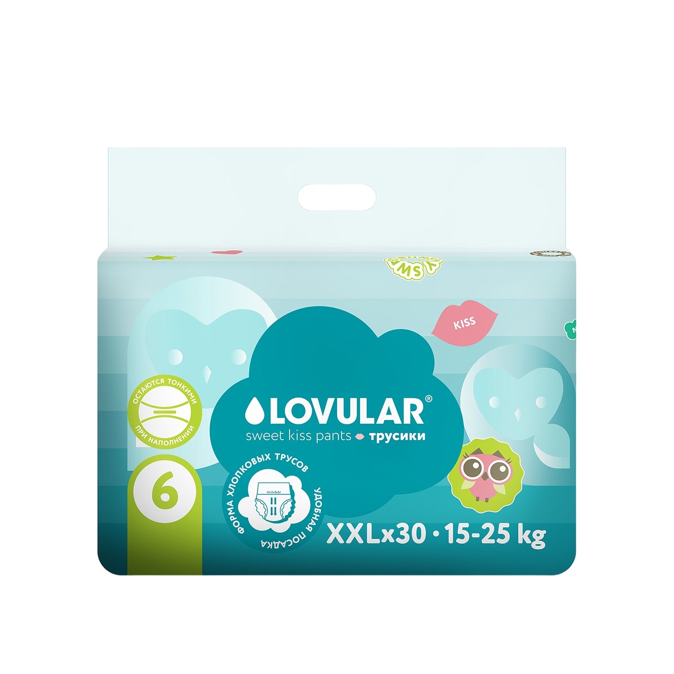 Трусики-подгузники Sweet kiss XXL 15-25кг (30шт) купить в VISAGEHALL