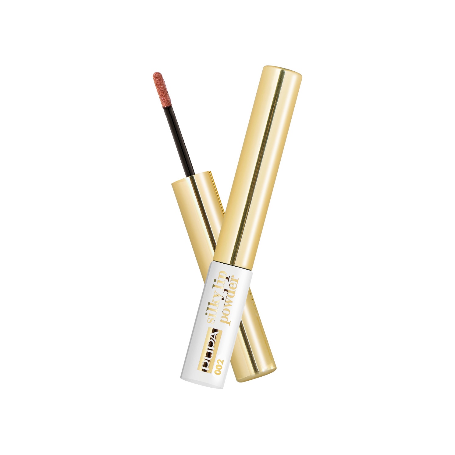 Помада для губ жидкая с эффектом пудры Silky Lip Powder Gold Me! 002  купить в VISAGEHALL