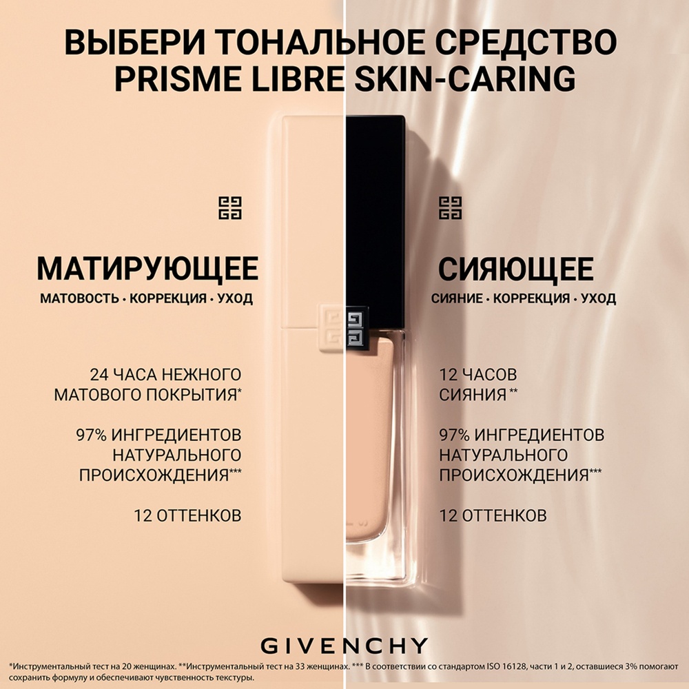 Тональный крем ухаживающий матирующий Prisme Libre Skin-Caring Matte