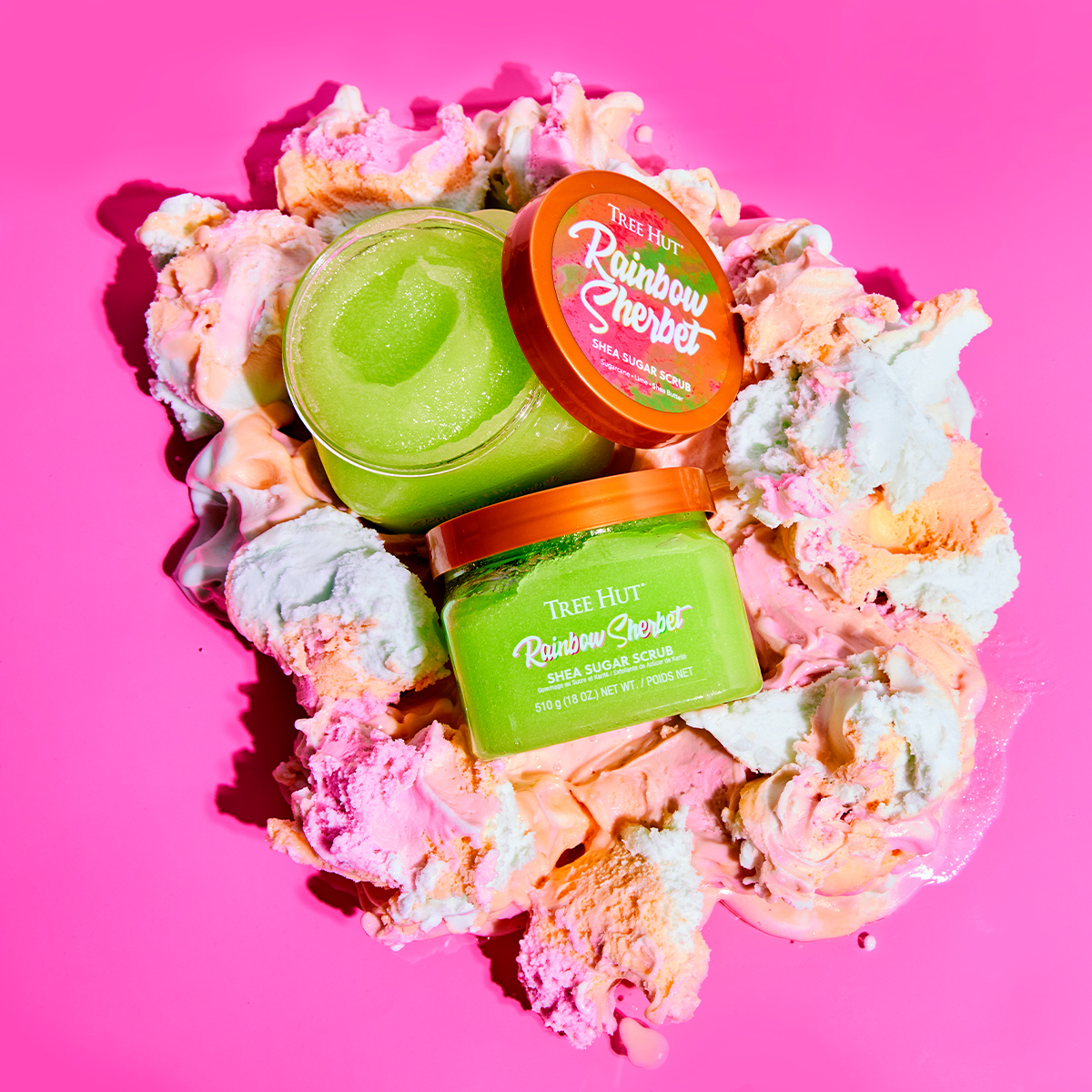 Скраб сахарный для тела с ароматом лимонного щербета Rainbow Sherbet