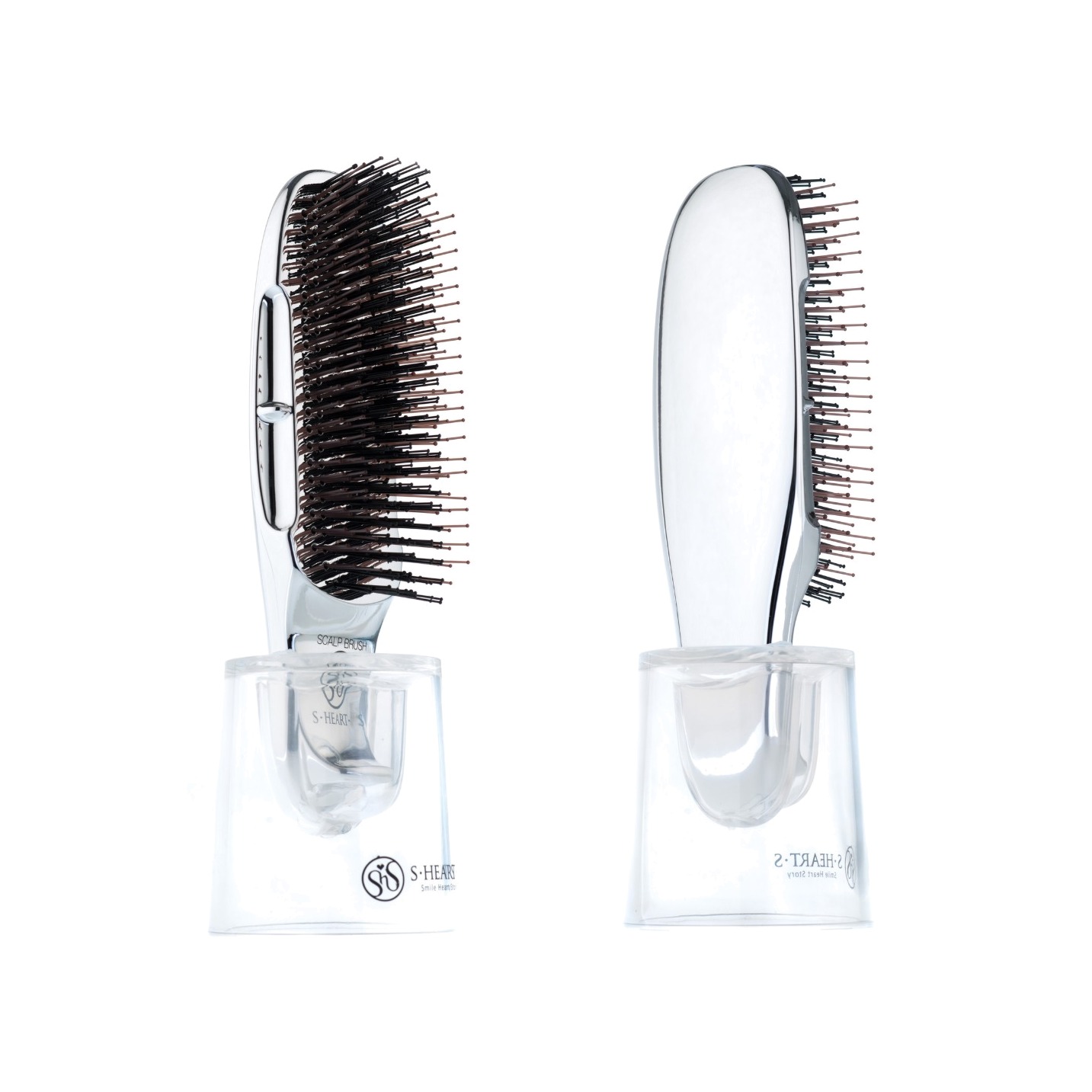 Расческа для волос массажная Scalp Brush + Short Серебро купить в VISAGEHALL