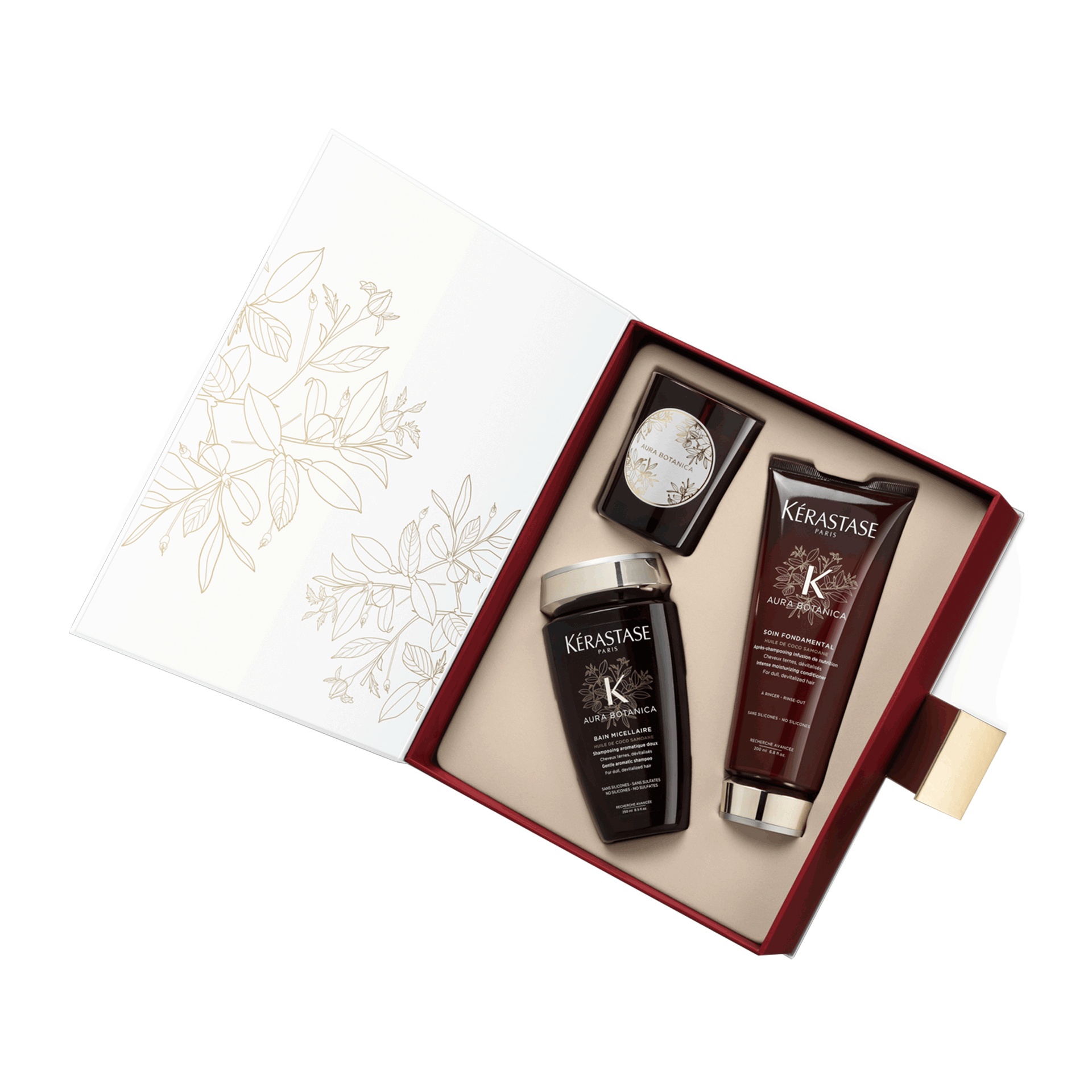Набор Aura Botanica (Шампунь-ванна 250мл+Уход Фундаментальный 200мл + свеча) купить в VISAGEHALL