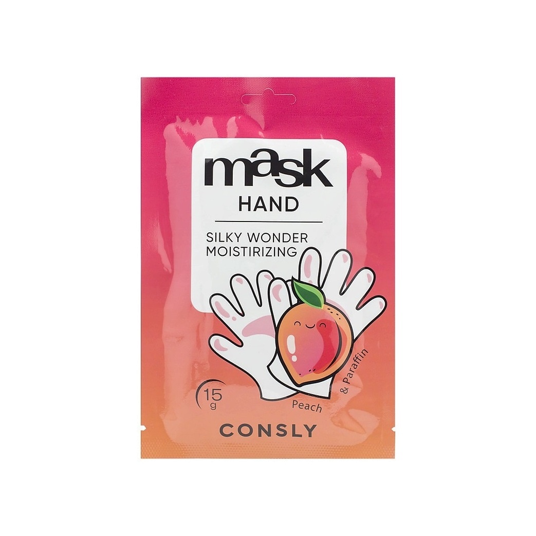 Парафин-маска для рук с экстрактом персика в виде перчаток Silky Wonder