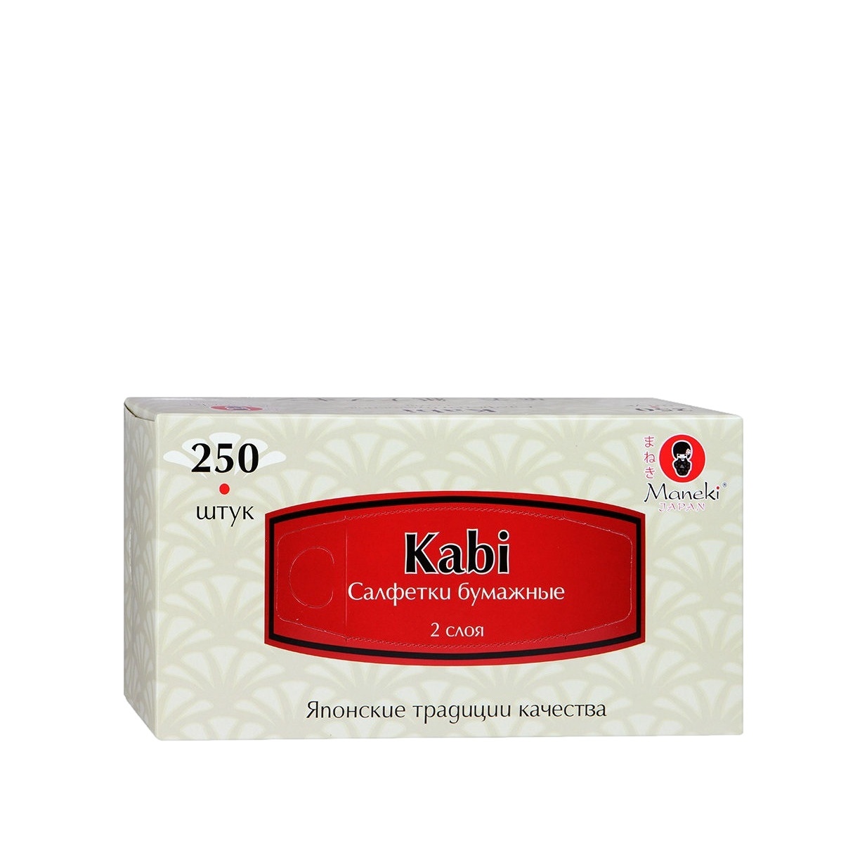 Салфетки бумажные 2 слоя белые 250шт Kabi купить в VISAGEHALL