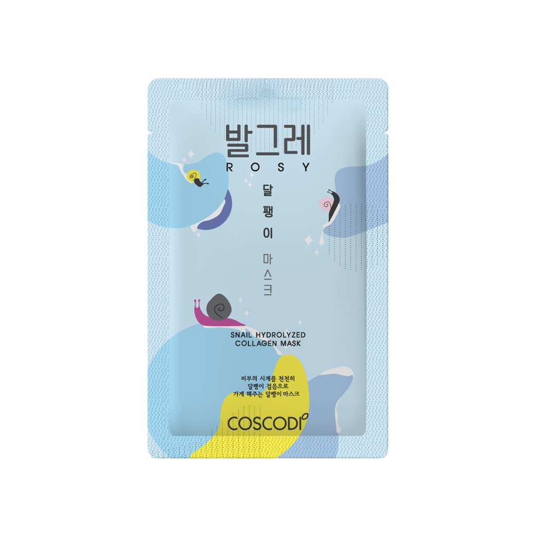 Маска тканевая для лица с экстрактом улитки Rosy Snail Mask
