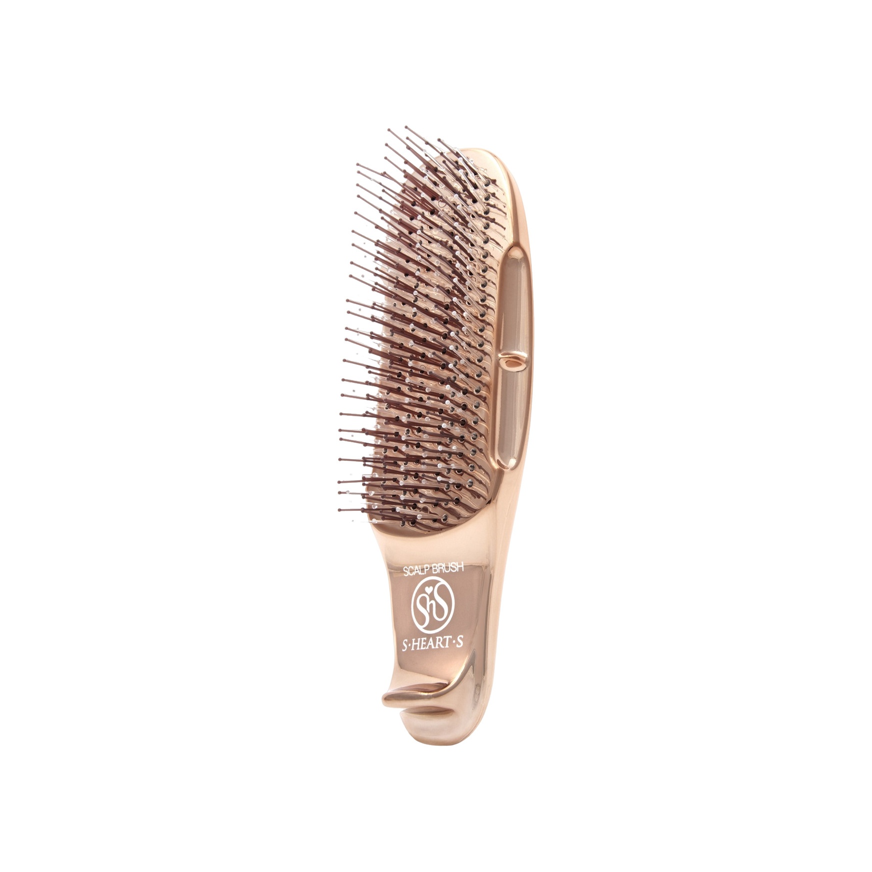 Расческа для волос массажная Scalp Brush + Short Розовое золото купить в VISAGEHALL