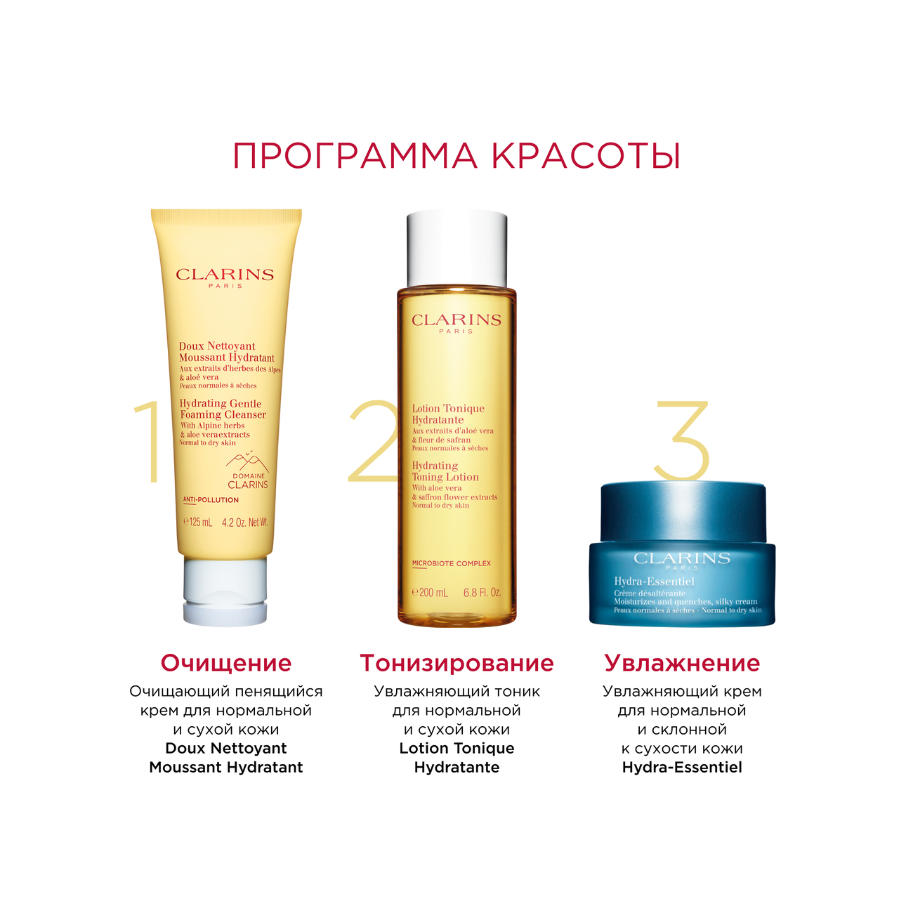 Крем очищающий для нормальной и сухой кожи Doux Nettoyant Moussant Hydratant
