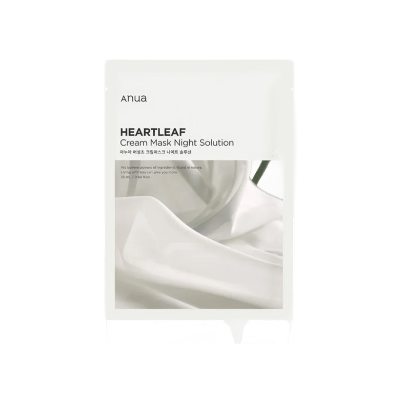 Крем-маска барьерная тканевая с хауттюйнией Heartleaf Cream Mask Night Solution 