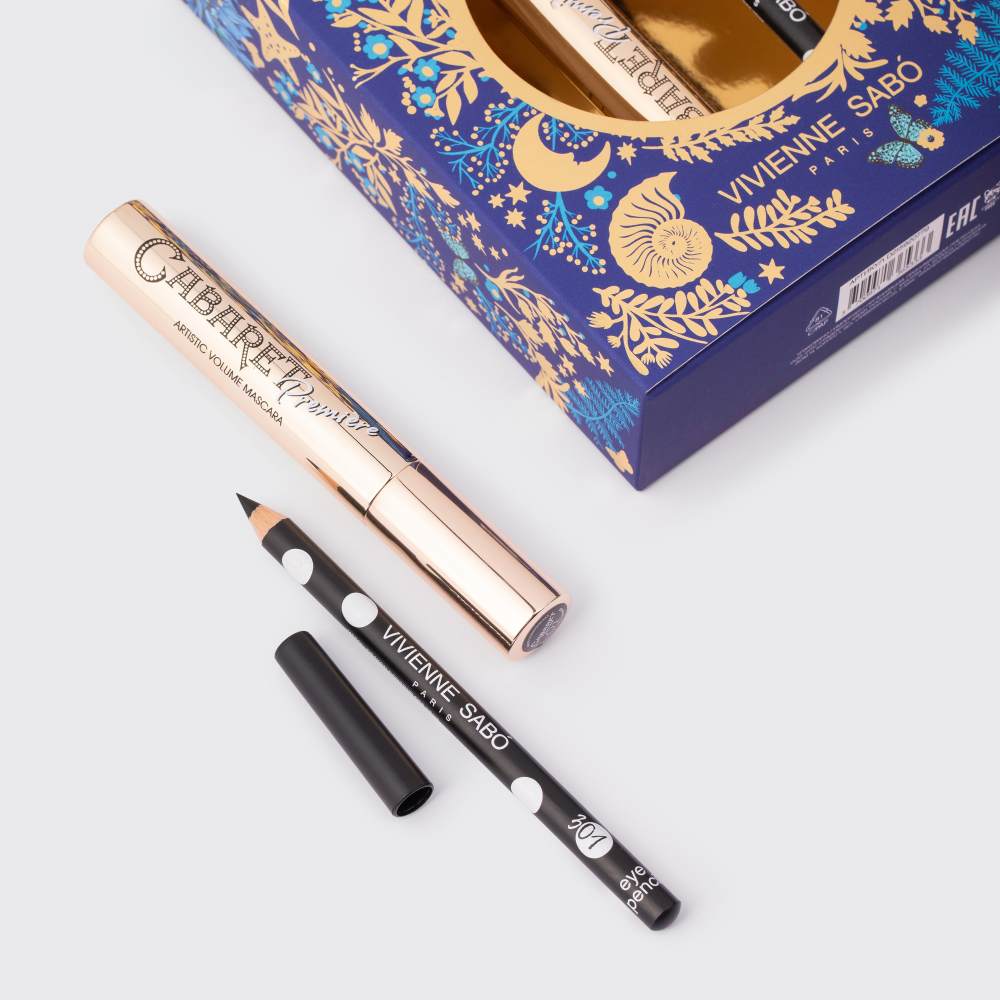 Набор подарочный: Тушь для ресниц Artistic Volume Cabaret+Карандаш для глаз Crayon Contour des Yeux