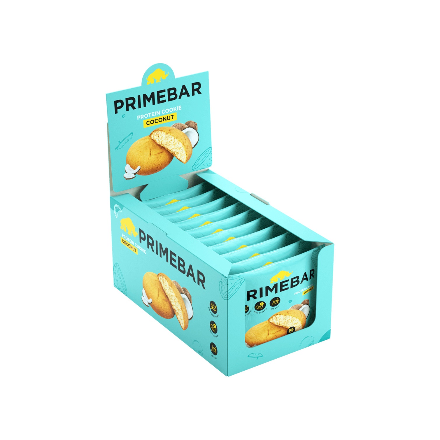 Печенье протеиновое Кокос Primebar 10x35г купить в VISAGEHALL