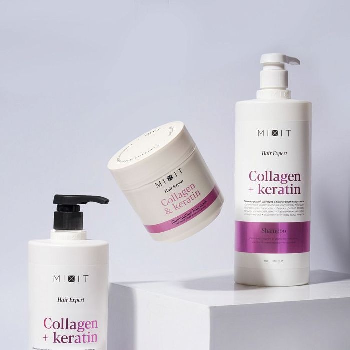 Маска для волос ламинирующая с коллагеном и кератином купить в VISAGEHALL