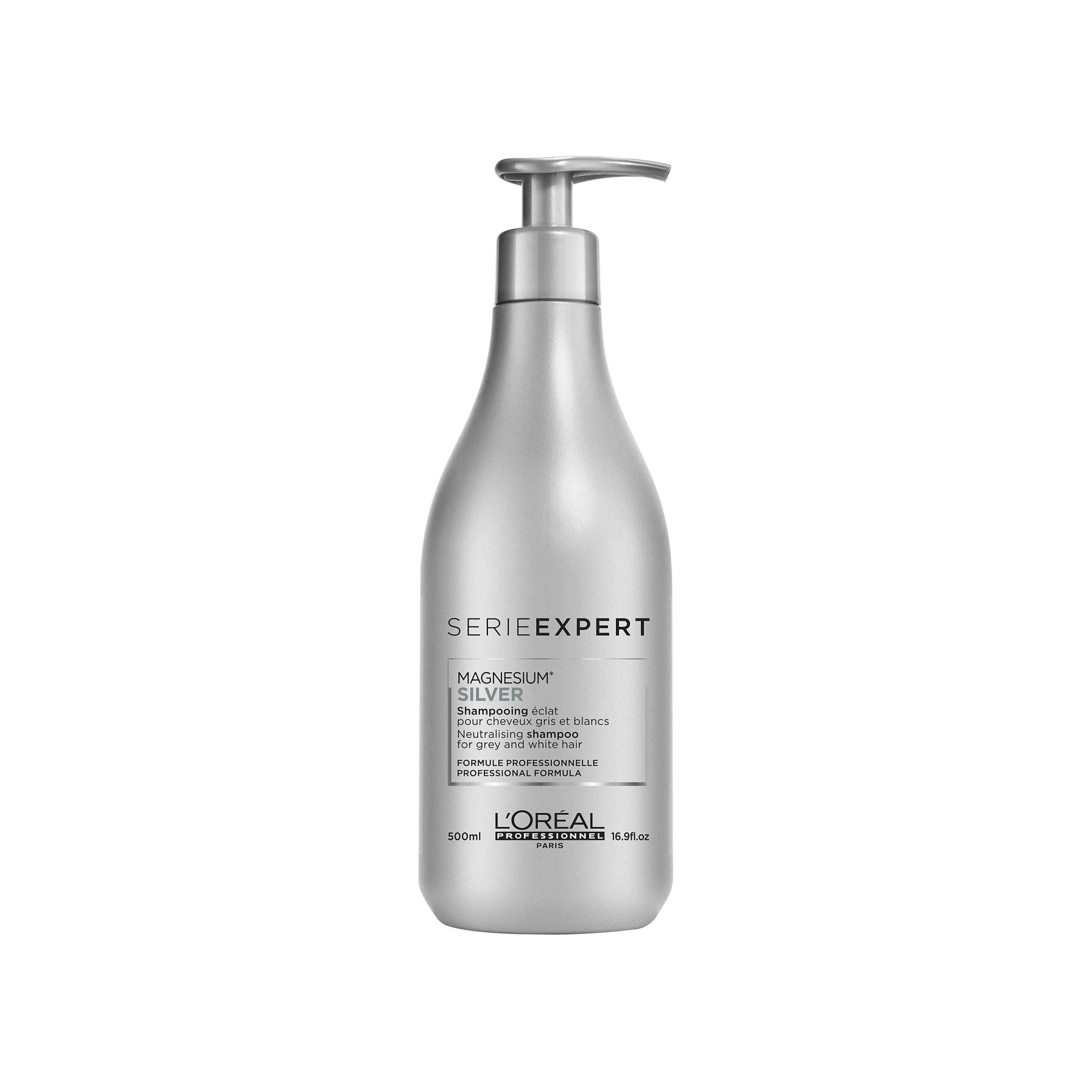 Шампунь для блеска седых волос Serie Expert Magnesium Silver 500мл купить в VISAGEHALL