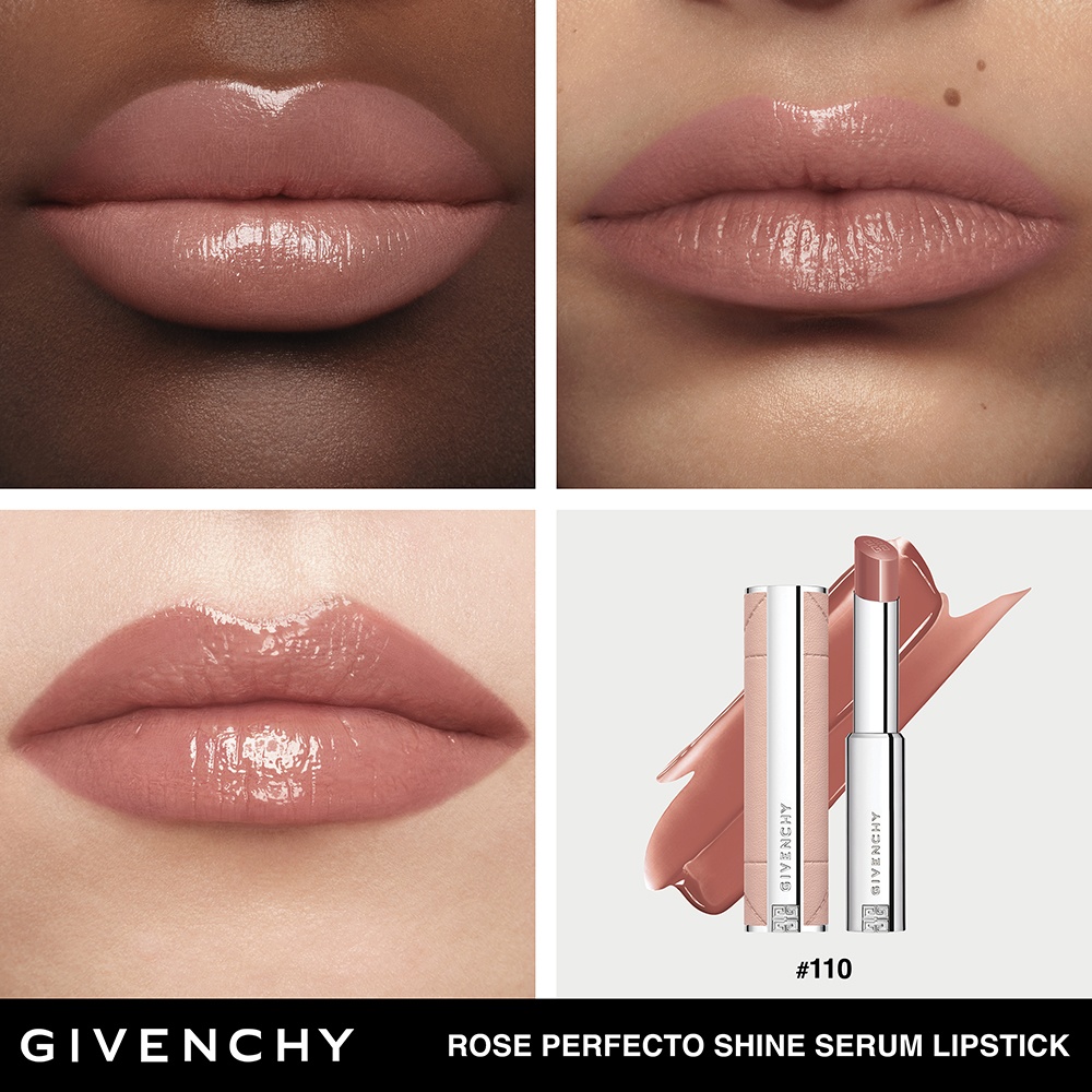 Помада-сыворотка ухаживающая для сияния губ Rose Perfecto Shine Serum Lipstick 