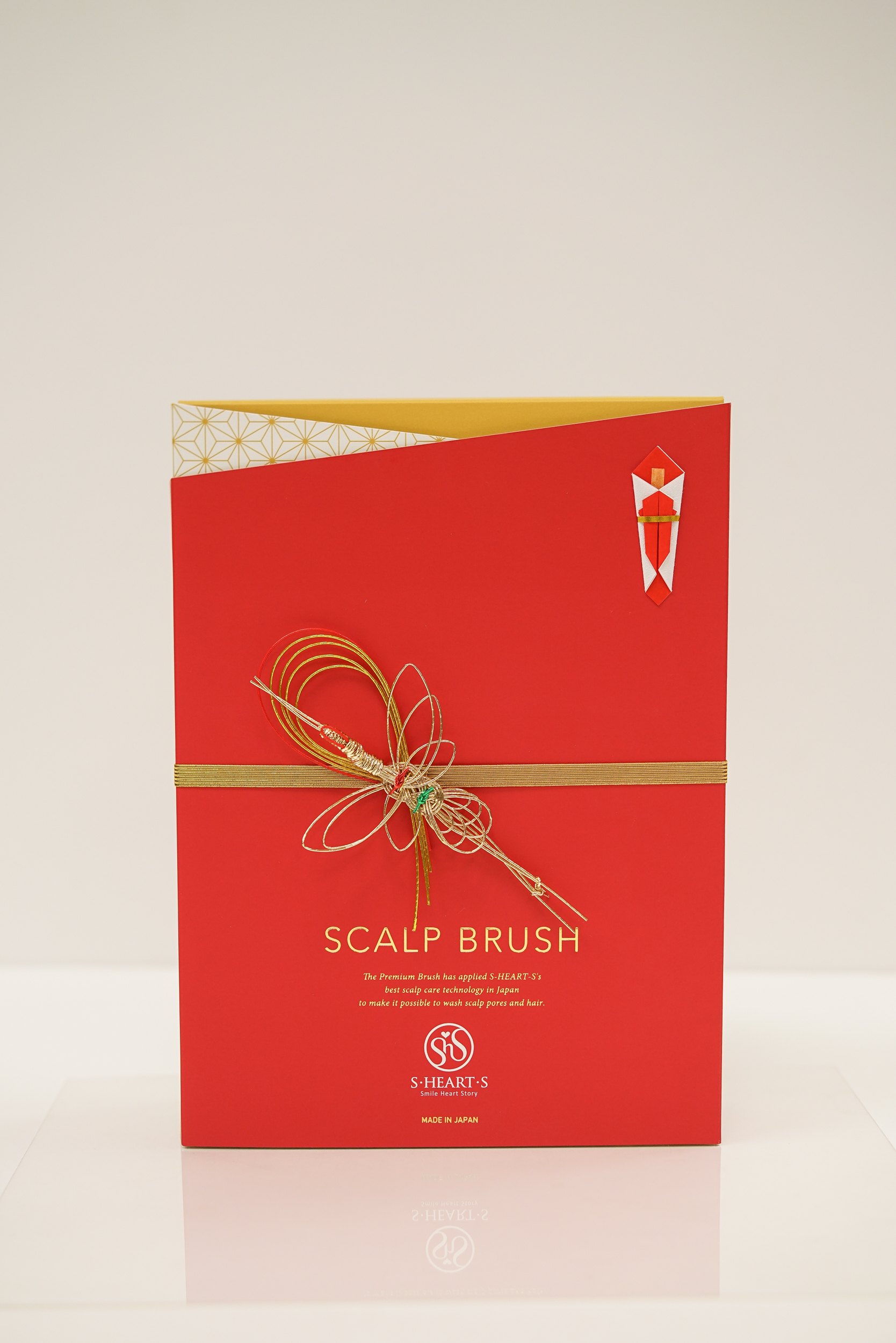 Набор: Щетка для волос массажная Scalp Brush Long красная + Чехол  купить в VISAGEHALL