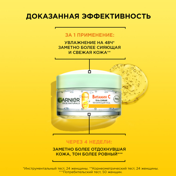 Гель-сияние для лица дневной с Витамином С Skin Naturals купить в VISAGEHALL