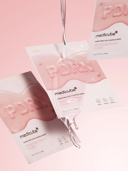 Маска тканевая с ПДРН и коллагеном для сияния кожи PDRN Pink Vita Coating Mask купить в VISAGEHALL
