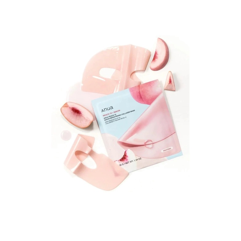 Набор Гидрогелевая маска с экстрактом персика осветляющая Peach Niacin Brightening Collagen Mask купить в VISAGEHALL