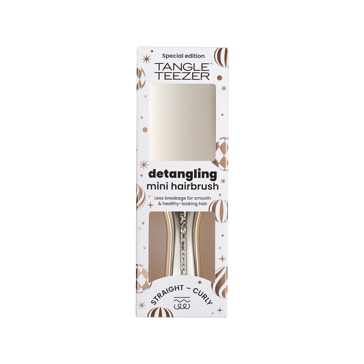 Расческа для волос The Ultimate Detangler Mini Chrome Champagne Gold