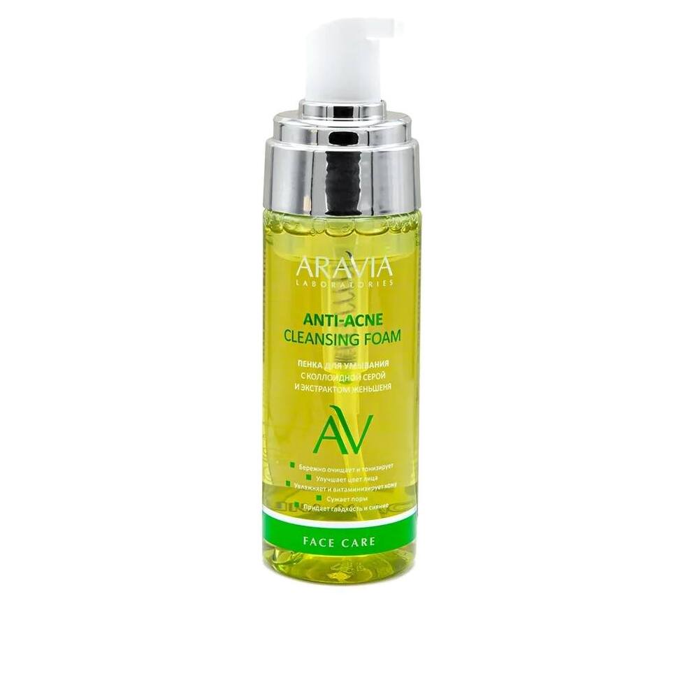 Пенка для умывания с коллоидной серой и женьшенем Anti-Acne Cleansing купить в VISAGEHALL