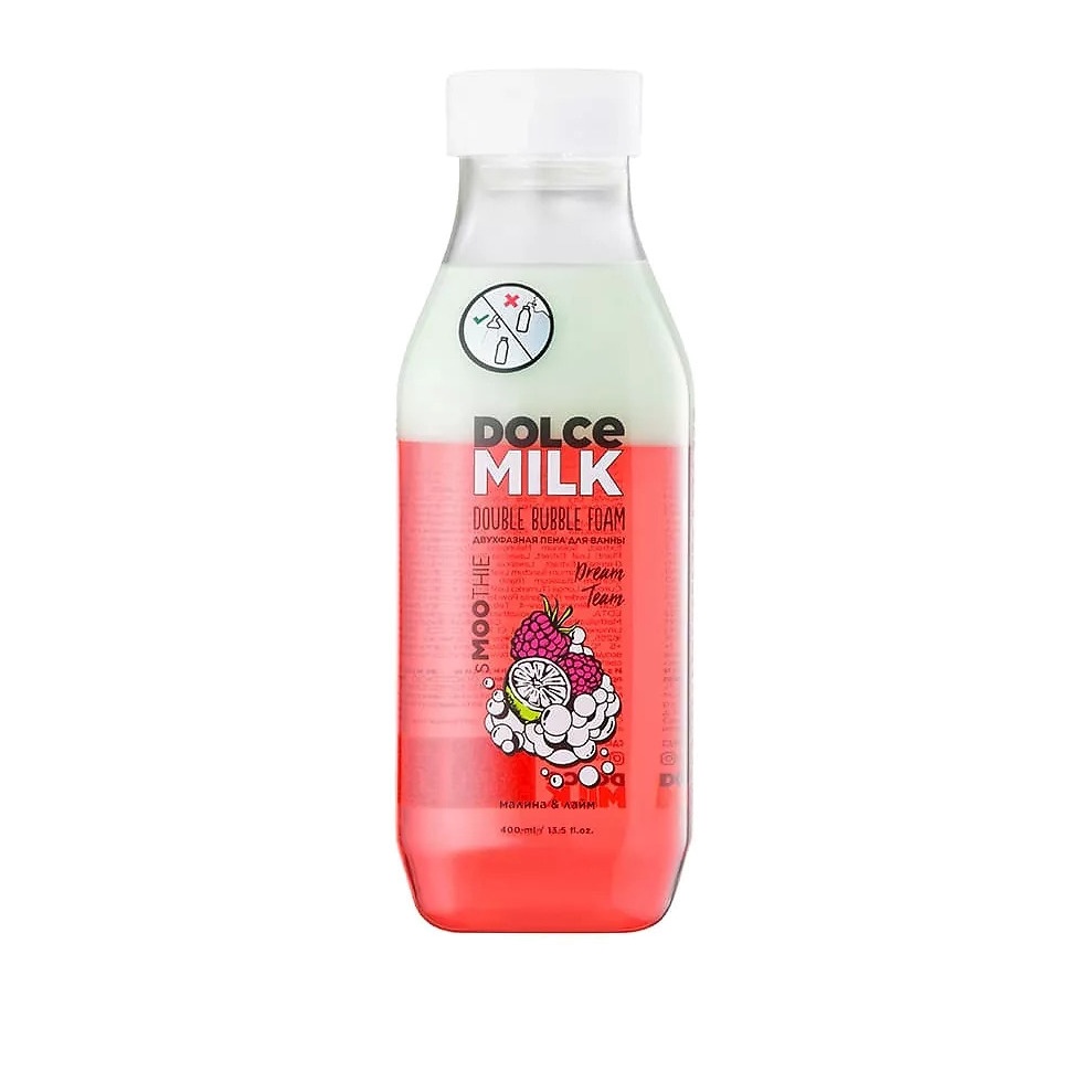 Пена для ванны двухфазная "ДРИМ ТИМ" малина&лайм Smoothie