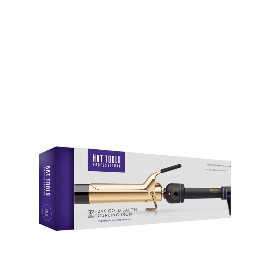 Стайлер для завивки волос 24K Gold Salon Curling Iron 32мм купить в VISAGEHALL