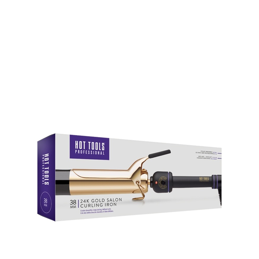 Стайлер для завивки волос 24K Gold Salon Curling Iron 38мм купить в VISAGEHALL