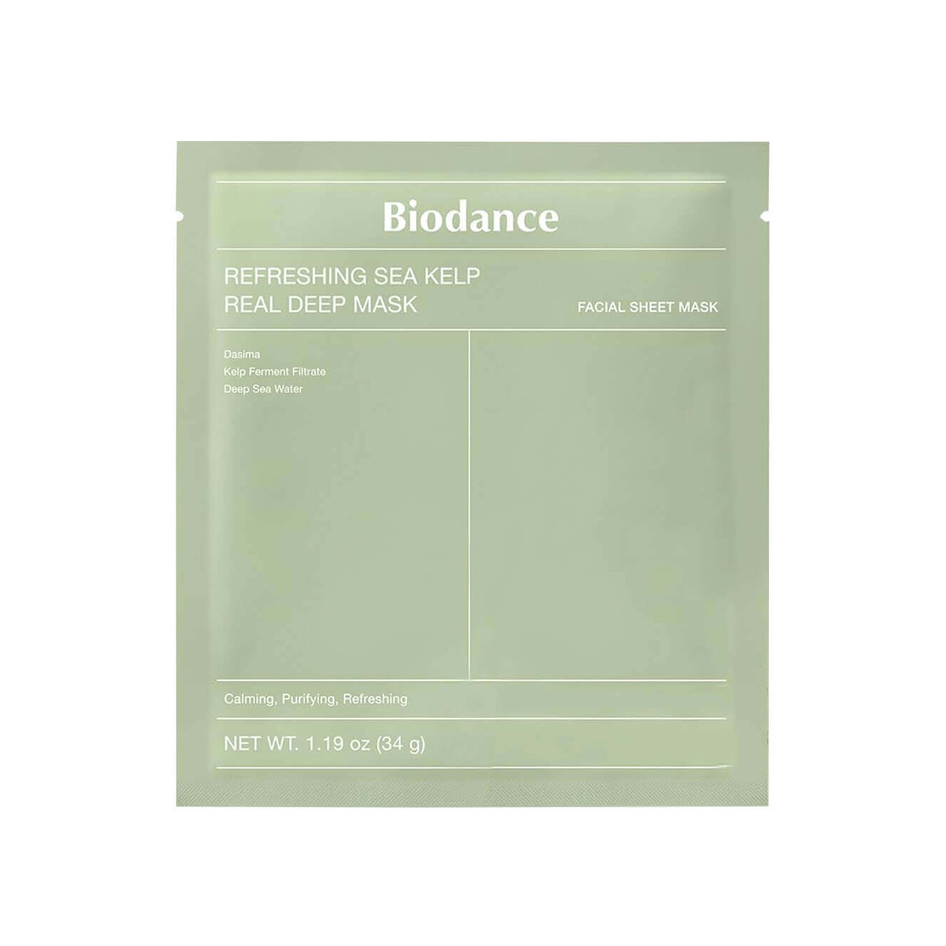 Маска гидрогелевая с морскими водорослями Refreshing Sea Kelp Real Deep Mask купить в VISAGEHALL