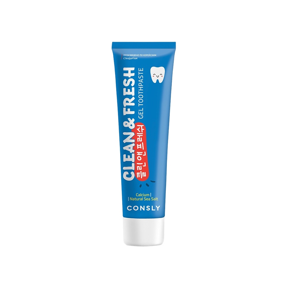 Зубная паста гелевая реминерализующая с кальцием и натуральной морской солью