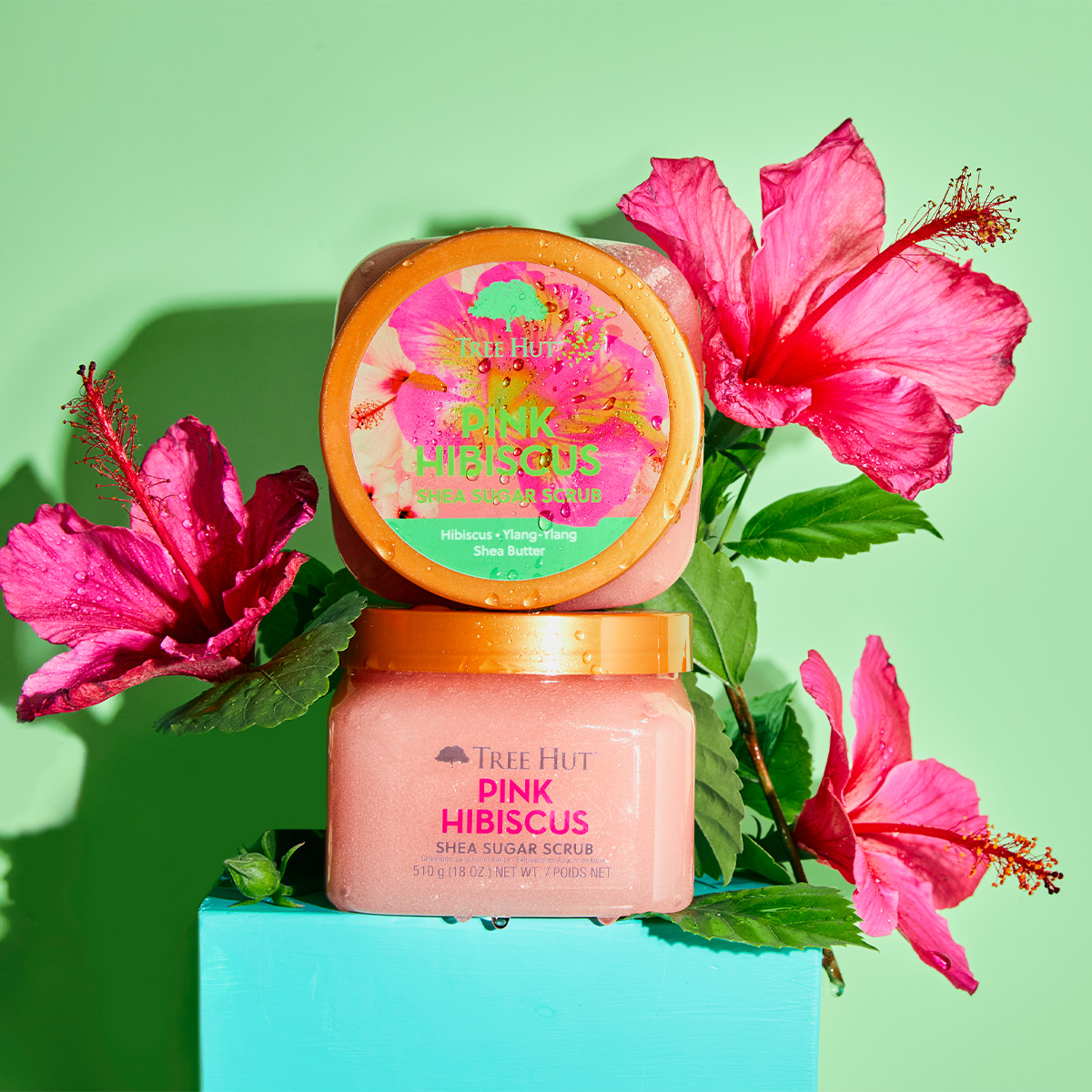 Скраб сахарный для тела с ароматом гибискуса Pink Hibiscus