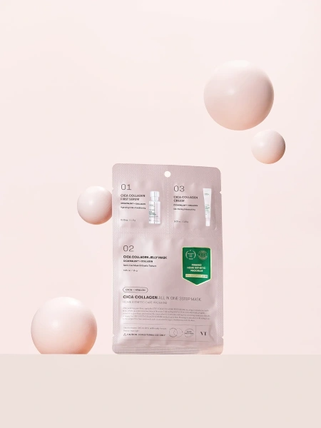 Набор трёхступенчатый с коллагеном Cica Collagen All In One 3Step Mask купить в VISAGEHALL