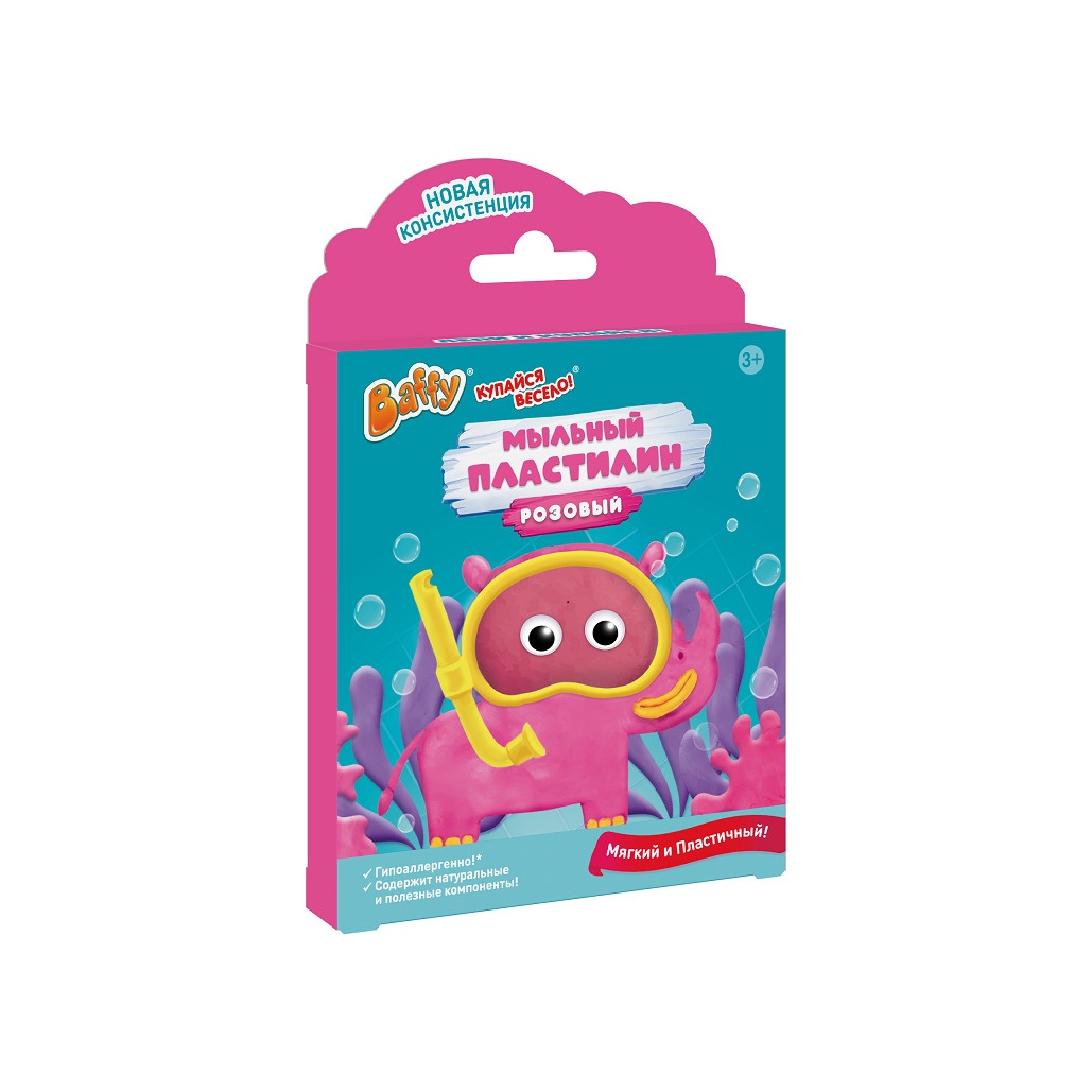 Мыло пластичное детское розовое Мыльный пластилин