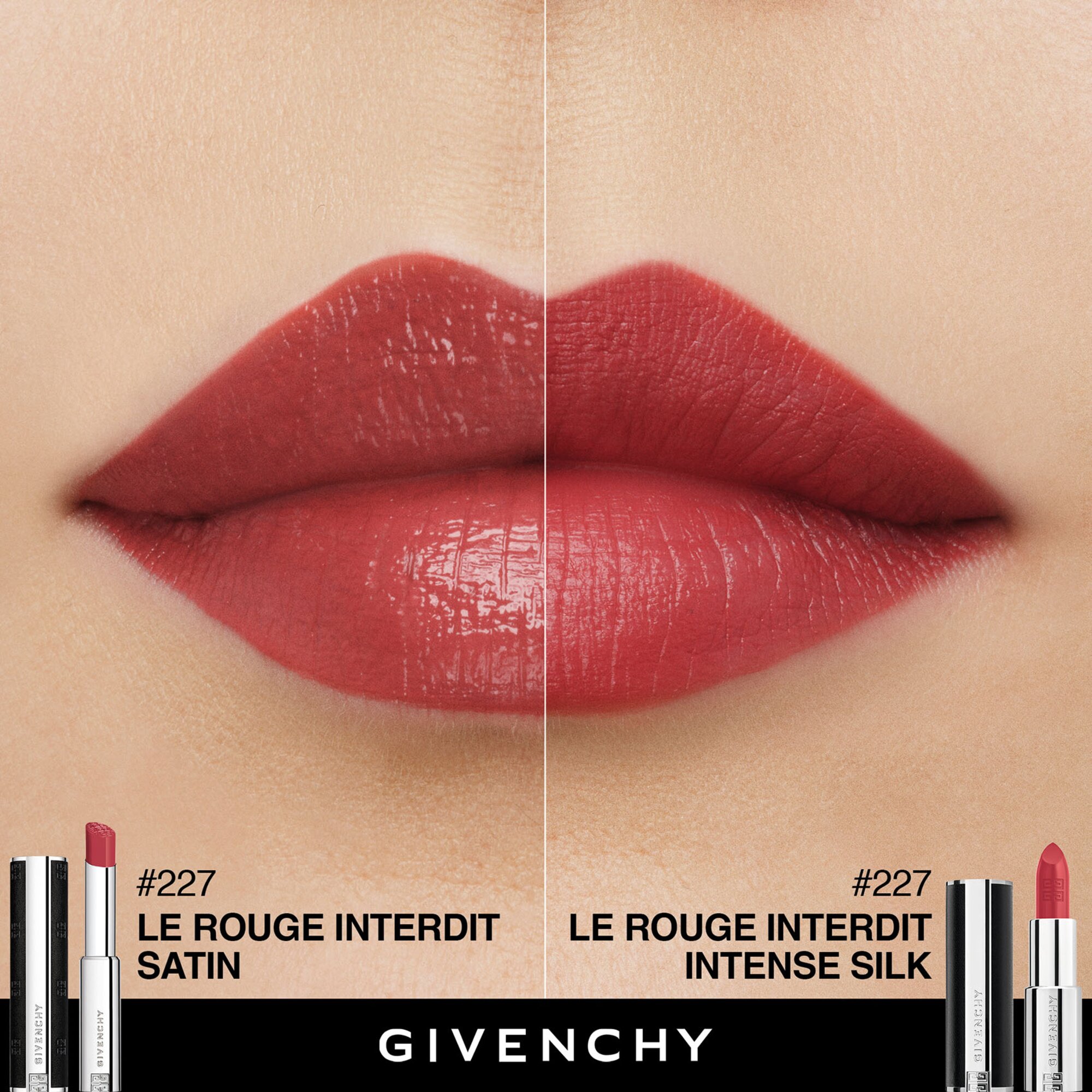 Помада для губ увлажняющая сияющая Le Rouge Interdit Satin