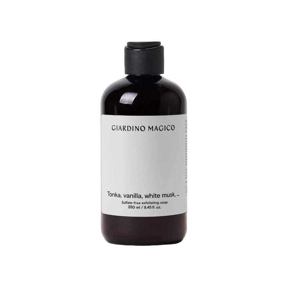 Жидкое мыло для рук бессульфатное с микрогранулами кремния Tonka, vanilla, white musk