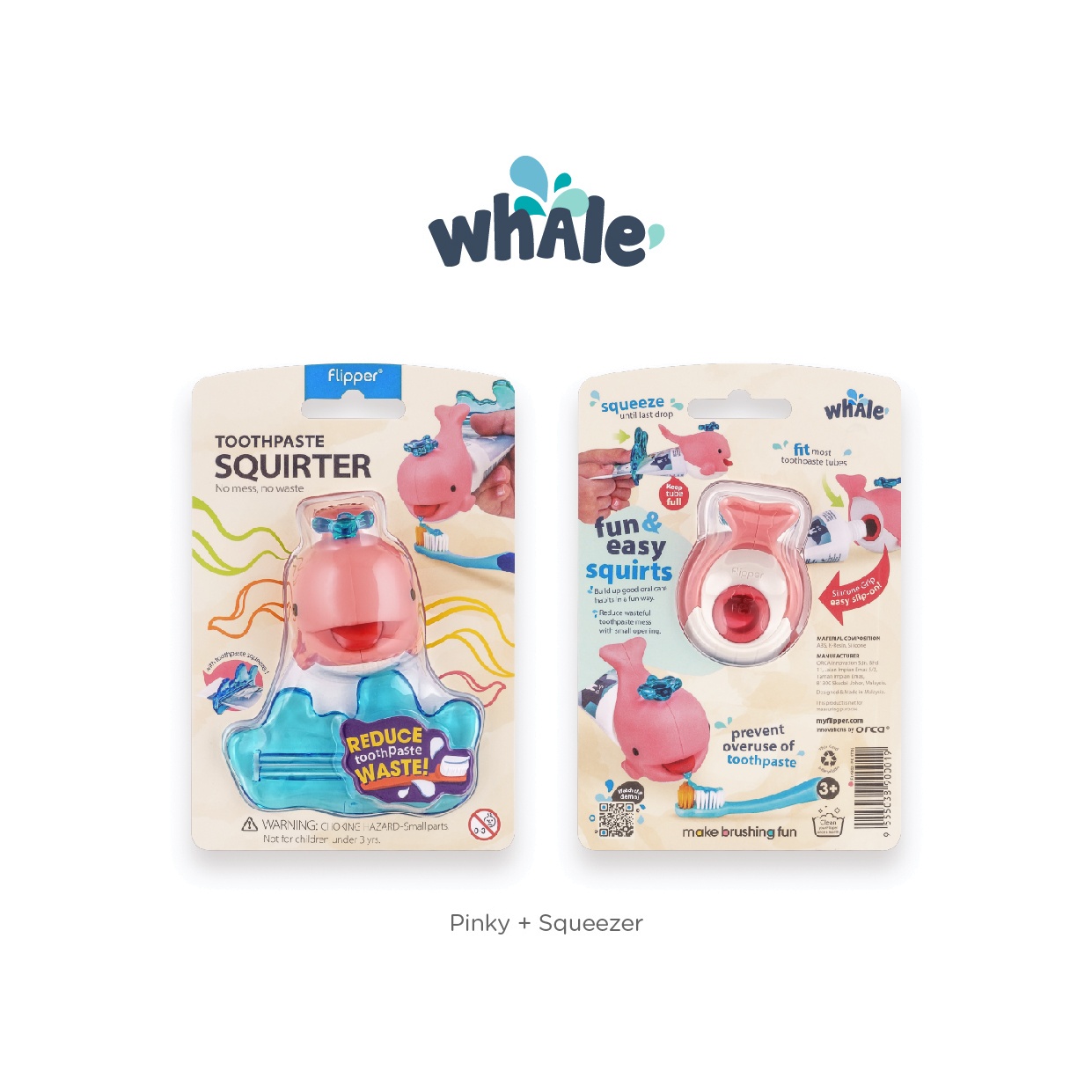 Дозатор зубной пасты розовый Whale Pinky купить в VISAGEHALL