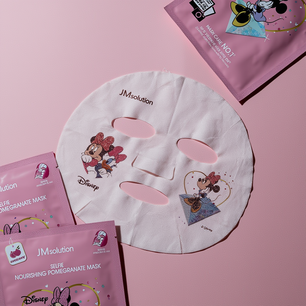 Маска тканевая с экстрактом граната Disney Selfie Nourishing Pomegranate Mask купить в VISAGEHALL