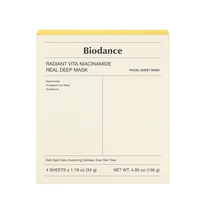 Маска для лица с ниациамидом Radiant Vita Niacinamide Real Deep Mask 4ш