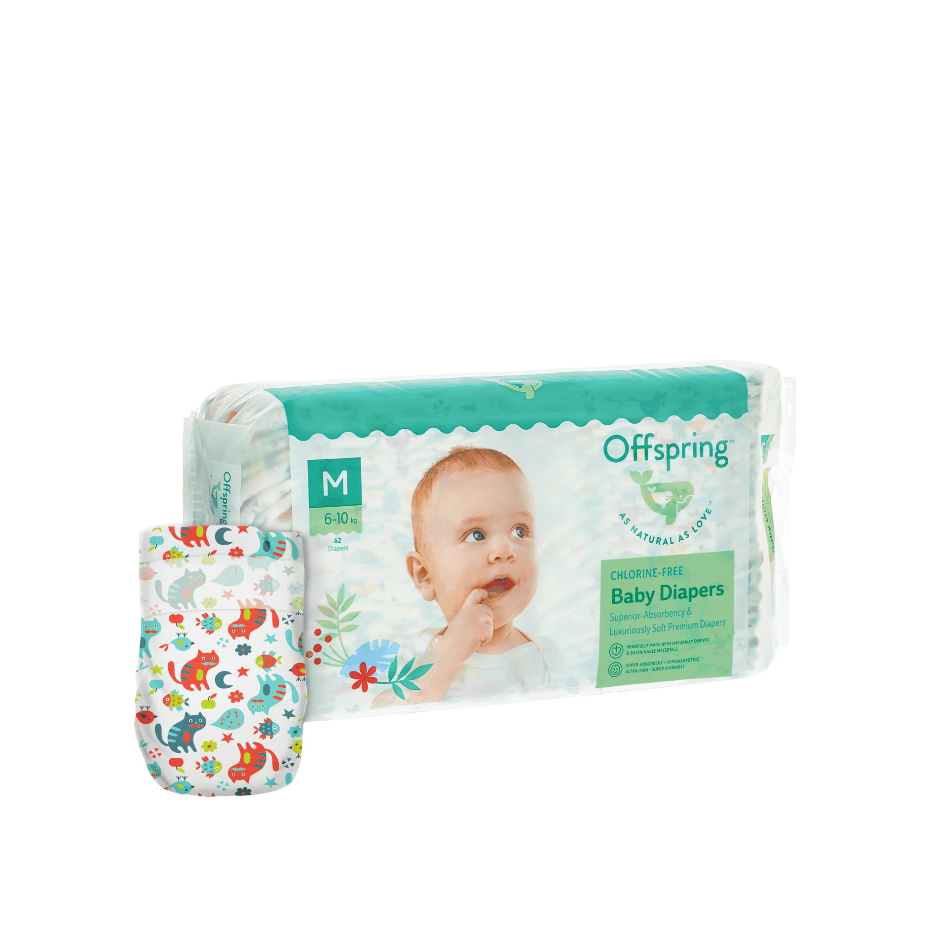 Подгузники Котики M 6-10кг купить в VISAGEHALL