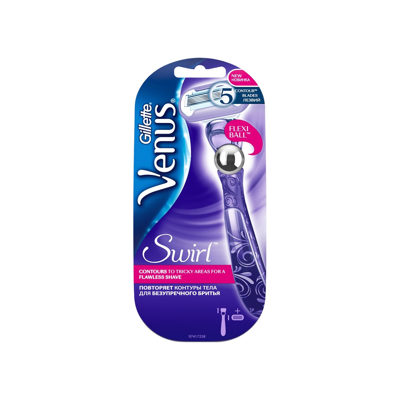 Бритва + 1 кассета Venus Swirl купить в VISAGEHALL