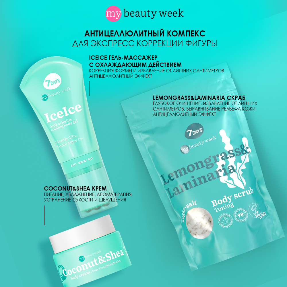 Скраб для тела сахарно-солевой тонизирующий Lemongrass&Laminaria My Beauty Week  купить в VISAGEHALL