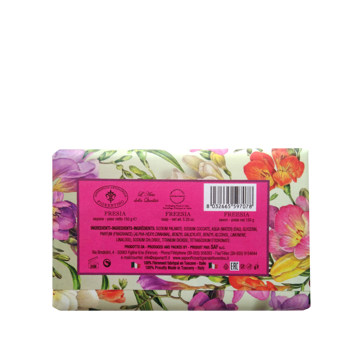 Мыло парфюмированное Фрезия  купить в VISAGEHALL